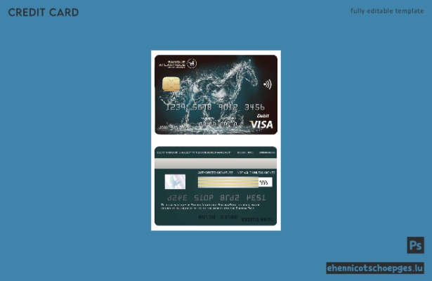 Beispielvorschau der Visa-Karte der Atlantic Bank aus Burkina Faso